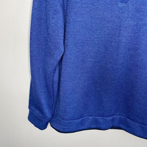 UNDER ARMOUR Golf Sweatshirt Mens Medium Blue Storm 1/4-Zip Loose Pullover - Picture 3 of 12